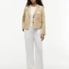 Script Monogram Stretch Twill Blazer