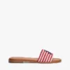 Script Monogram Stripe Woven Slide
