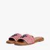 Script Monogram Stripe Woven Slide