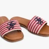 Script Monogram Stripe Woven Slide