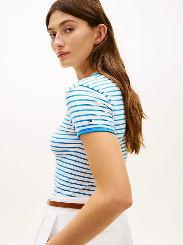Script Monogram Striped Ringer T-Shirt Script Monogram Striped Ringer T-Shirt