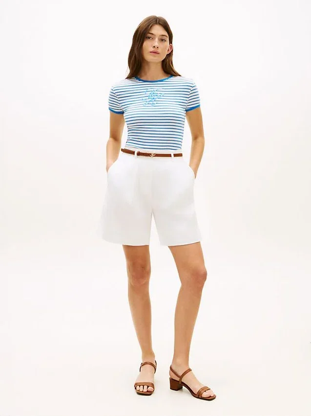 Script Monogram Striped Ringer T-Shirt Script Monogram Striped Ringer T-Shirt