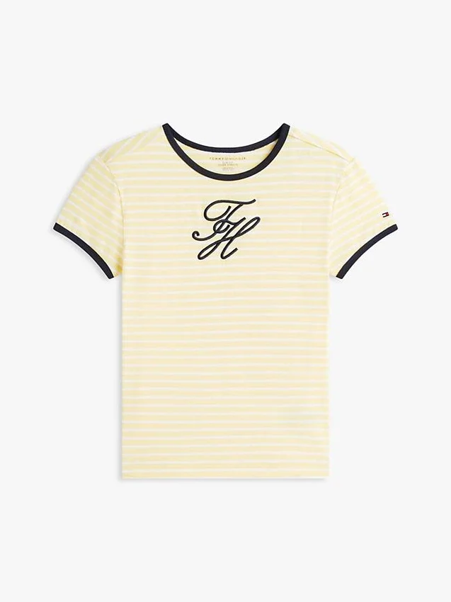 Script Monogram Striped Ringer T-Shirt Script Monogram Striped Ringer T-Shirt
