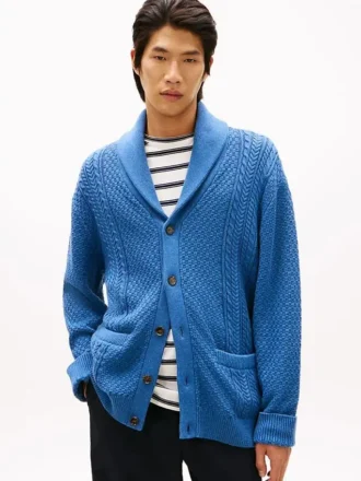 Shawl Collar Cable Knit Cardigan Shawl Collar Cable Knit Cardigan