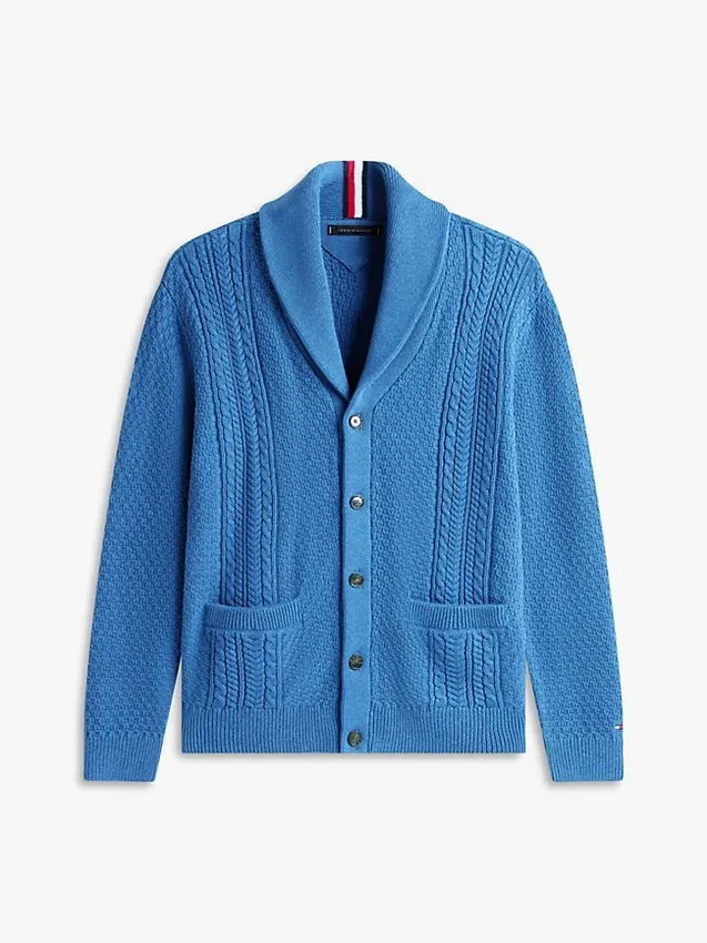Shawl Collar Cable Knit Cardigan Shawl Collar Cable Knit Cardigan