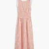 Shirred Gingham Seersucker Midi Dress Shirred Gingham Seersucker Midi Dress