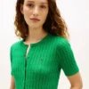 Short-Sleeve Cable Knit Cardigan Short-Sleeve Cable Knit Cardigan