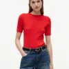 Short-Sleeve Cable Knit Sweater Short-Sleeve Cable Knit Sweater