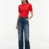 Short-Sleeve Cable Knit Sweater Short-Sleeve Cable Knit Sweater