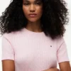 Short-Sleeve Cable Knit Sweater Short-Sleeve Cable Knit Sweater