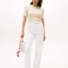 Short-Sleeve Cable Knit Sweater Short-Sleeve Cable Knit Sweater