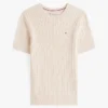 Short-Sleeve Cable Knit Sweater Short-Sleeve Cable Knit Sweater