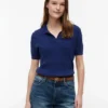 Short-Sleeve Cable Knit Sweater Polo Short-Sleeve Cable Knit Sweater Polo