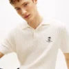 Short-Sleeve Cable Knit Sweater Polo Short-Sleeve Cable Knit Sweater Polo
