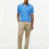 Short-Sleeve Cable Knit Sweater Polo