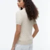 Short-Sleeve Cable Knit Sweater Polo Short-Sleeve Cable Knit Sweater Polo