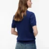 Short-Sleeve Cable Knit Sweater Polo Short-Sleeve Cable Knit Sweater Polo