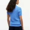 Short-Sleeve Cable Knit Sweater Polo Short-Sleeve Cable Knit Sweater Polo