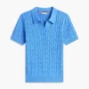 Short-Sleeve Cable Knit Sweater Polo Short-Sleeve Cable Knit Sweater Polo