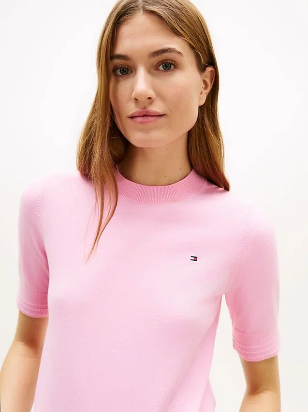 Short-Sleeve Crewneck Sweater Short-Sleeve Crewneck Sweater