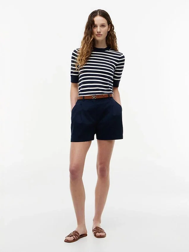 Short-Sleeve Crewneck Sweater Short-Sleeve Crewneck Sweater