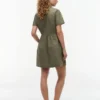 Short-Sleeve Gold-Button Dress Short-Sleeve Gold-Button Dress