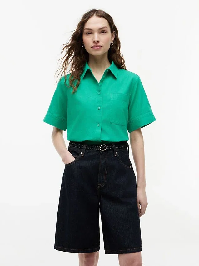 Short-Sleeve Linen-Blend Shirt Short-Sleeve Linen-Blend Shirt