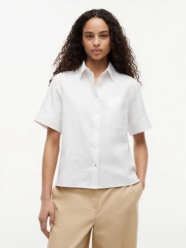 Short-Sleeve Linen-Blend Shirt Short-Sleeve Linen-Blend Shirt
