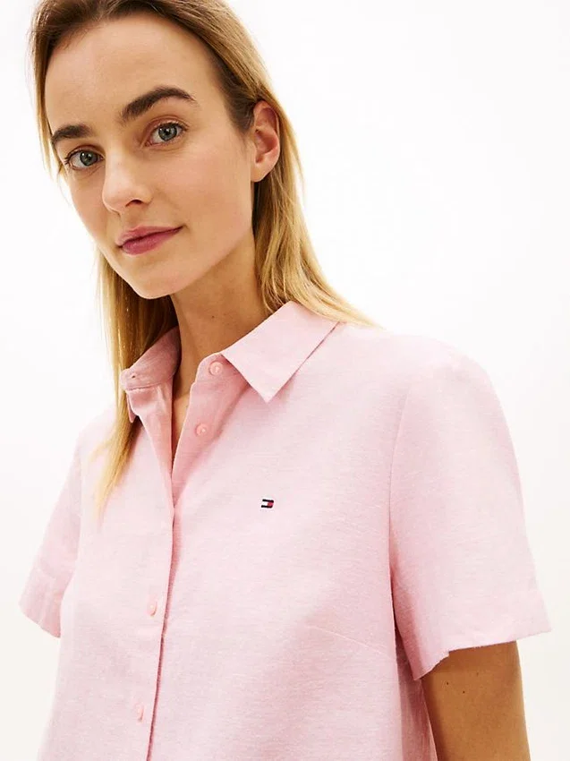 Short-Sleeve Linen-Blend Shirt Short-Sleeve Linen-Blend Shirt