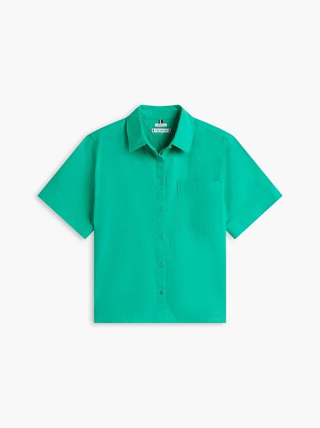 Short-Sleeve Linen-Blend Shirt Short-Sleeve Linen-Blend Shirt