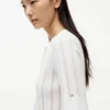 Short-Sleeve Mixed-Knit Cardigan Short-Sleeve Mixed-Knit Cardigan