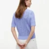 Short-Sleeve Mixed-Knit Cardigan Short-Sleeve Mixed-Knit Cardigan