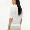 Short-Sleeve Mixed-Knit Cardigan Short-Sleeve Mixed-Knit Cardigan