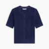 Short-Sleeve Mixed-Knit Cardigan Short-Sleeve Mixed-Knit Cardigan