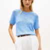 Short-Sleeve Open-Knit Sweater Short-Sleeve Open-Knit Sweater
