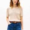 Short-Sleeve Open-Knit Sweater Short-Sleeve Open-Knit Sweater