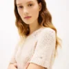 Short-Sleeve Open-Knit Sweater Short-Sleeve Open-Knit Sweater