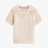 Short-Sleeve Open-Knit Sweater Short-Sleeve Open-Knit Sweater