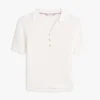 Short-Sleeve Pointelle Sweater Polo Short-Sleeve Pointelle Sweater Polo