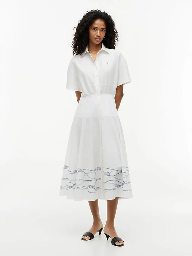 Short-Sleeve Poplin Shirtdress Short-Sleeve Poplin Shirtdress