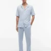 Short-Sleeve Seersucker Sleep Shirt Short-Sleeve Seersucker Sleep Shirt