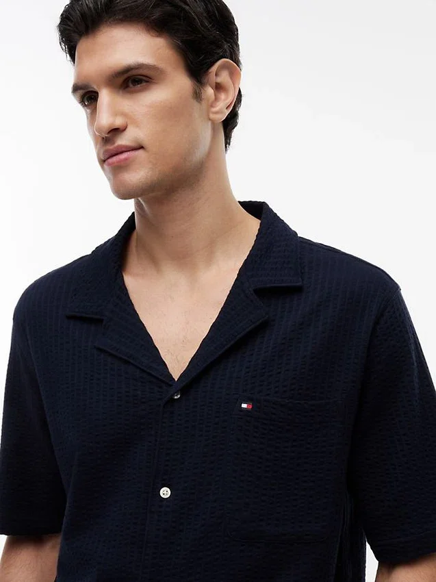 Short-Sleeve Seersucker Sleep Shirt Short-Sleeve Seersucker Sleep Shirt