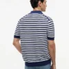 Short-Sleeve Stripe Waffled Sweater Polo Short-Sleeve Stripe Waffled Sweater Polo