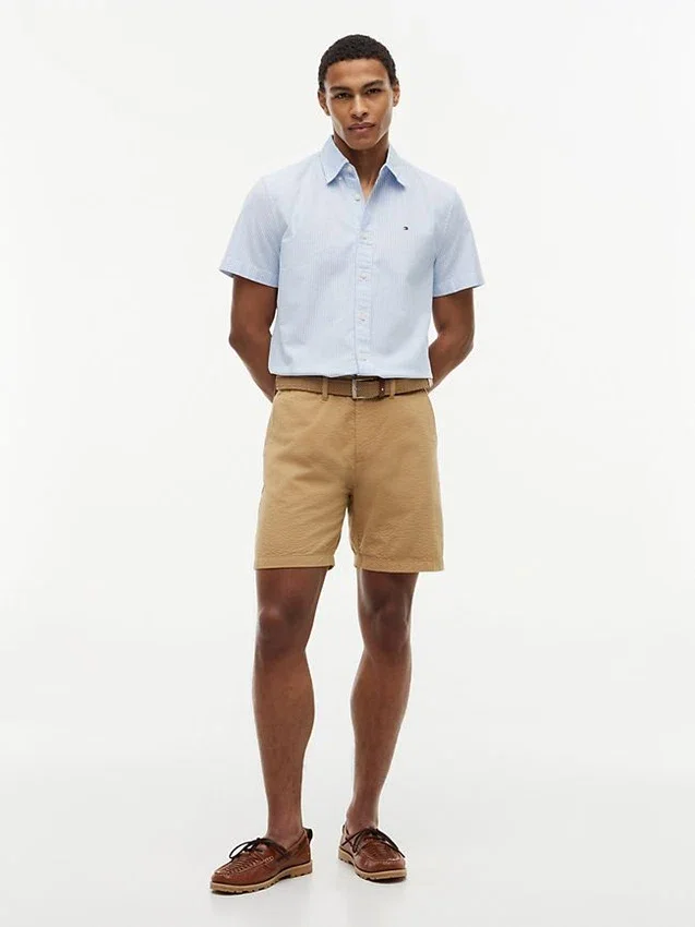 Short-Sleeve Striped Oxford Shirt Short-Sleeve Striped Oxford Shirt