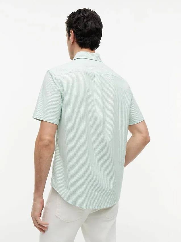 Short-Sleeve Striped Oxford Shirt Short-Sleeve Striped Oxford Shirt