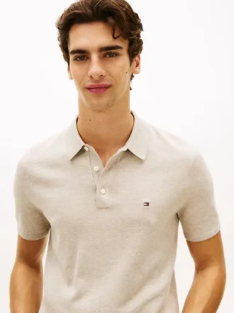 Short-Sleeve Sweater Polo