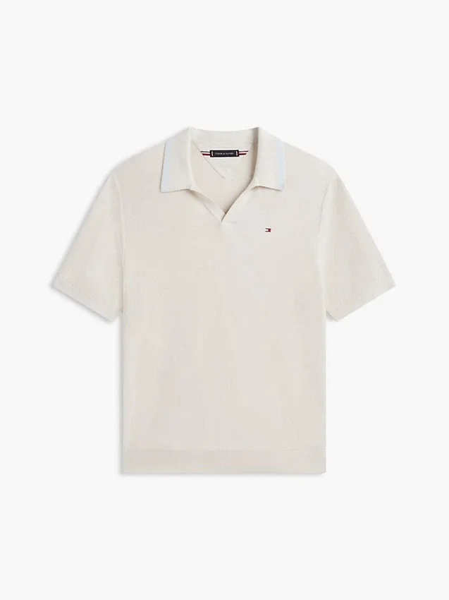 Short-Sleeve Tipped Sweater Polo Short-Sleeve Tipped Sweater Polo