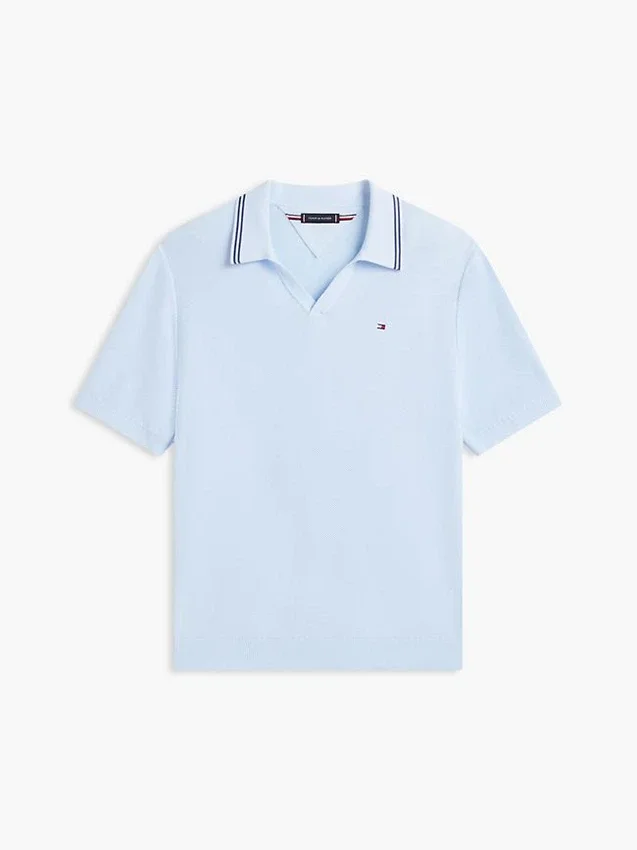 Short-Sleeve Tipped Sweater Polo Short-Sleeve Tipped Sweater Polo