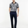 Short-Sleeve Tropical Print Sweater Polo Short-Sleeve Tropical Print Sweater Polo