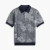 Short-Sleeve Tropical Print Sweater Polo Short-Sleeve Tropical Print Sweater Polo